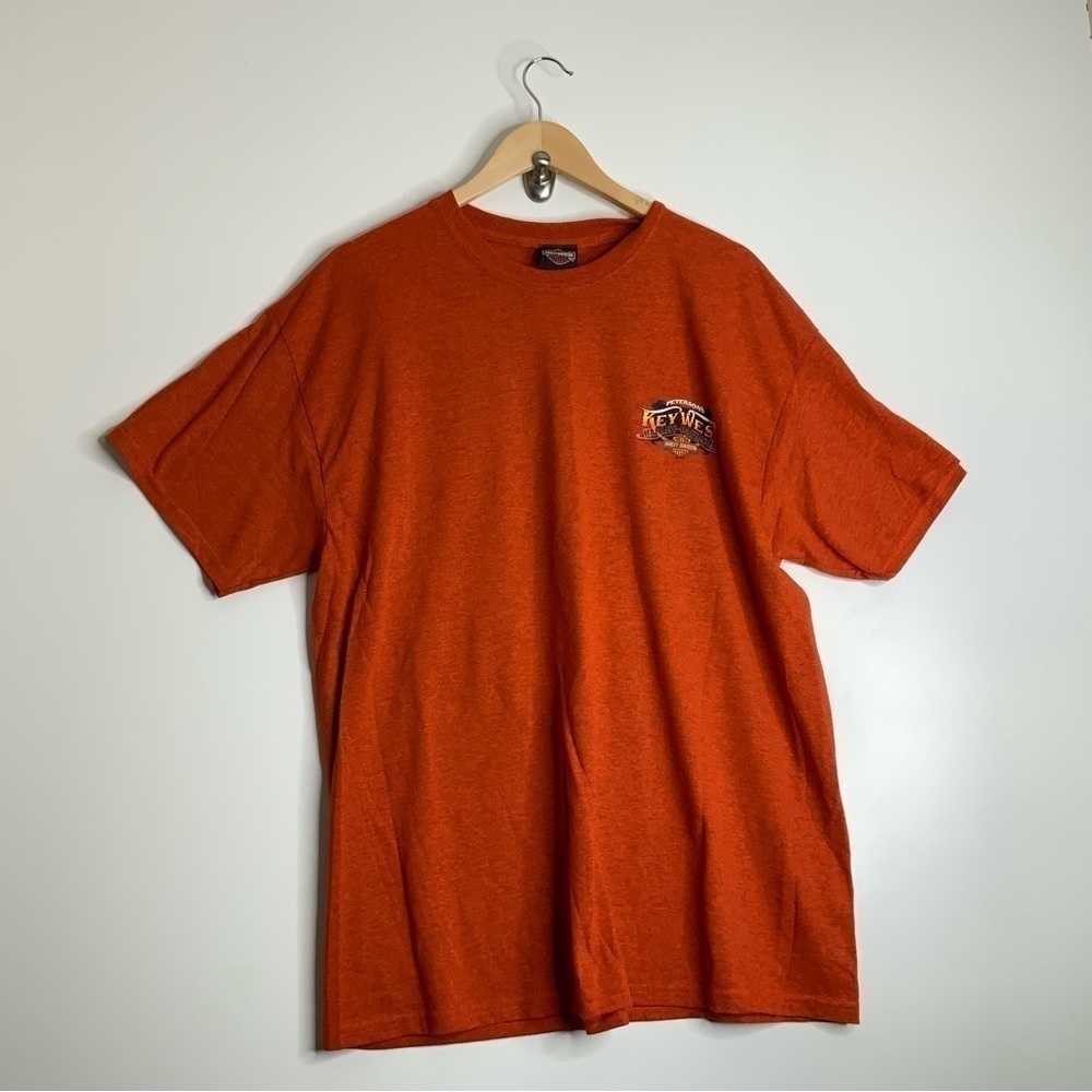 Harley Davidson Bravado Burnt Orange T-Shirt Key West Fla. Size XL.